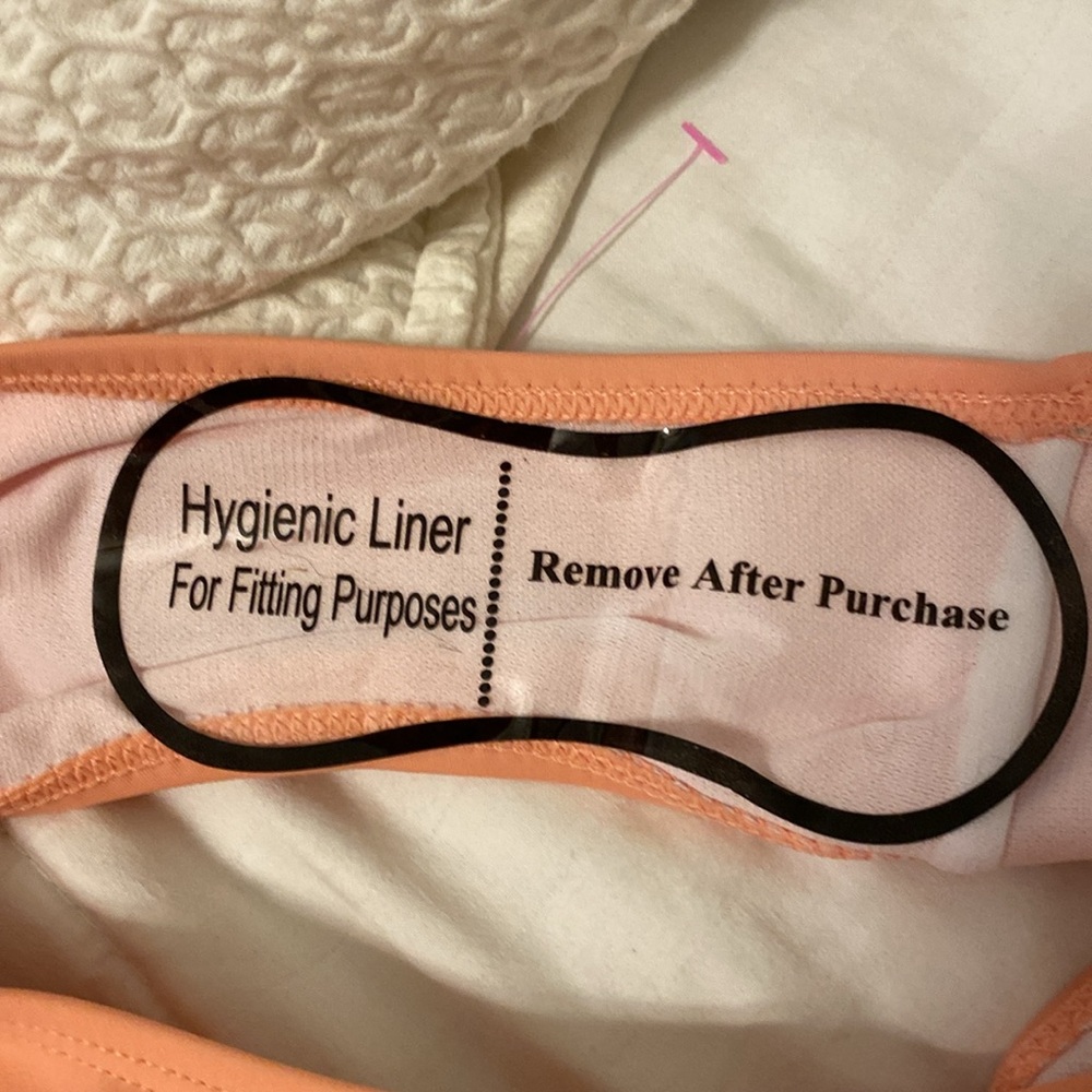 NWT Nicole Miller One Piece Swimsuit in Peach - Picture 7 of 7